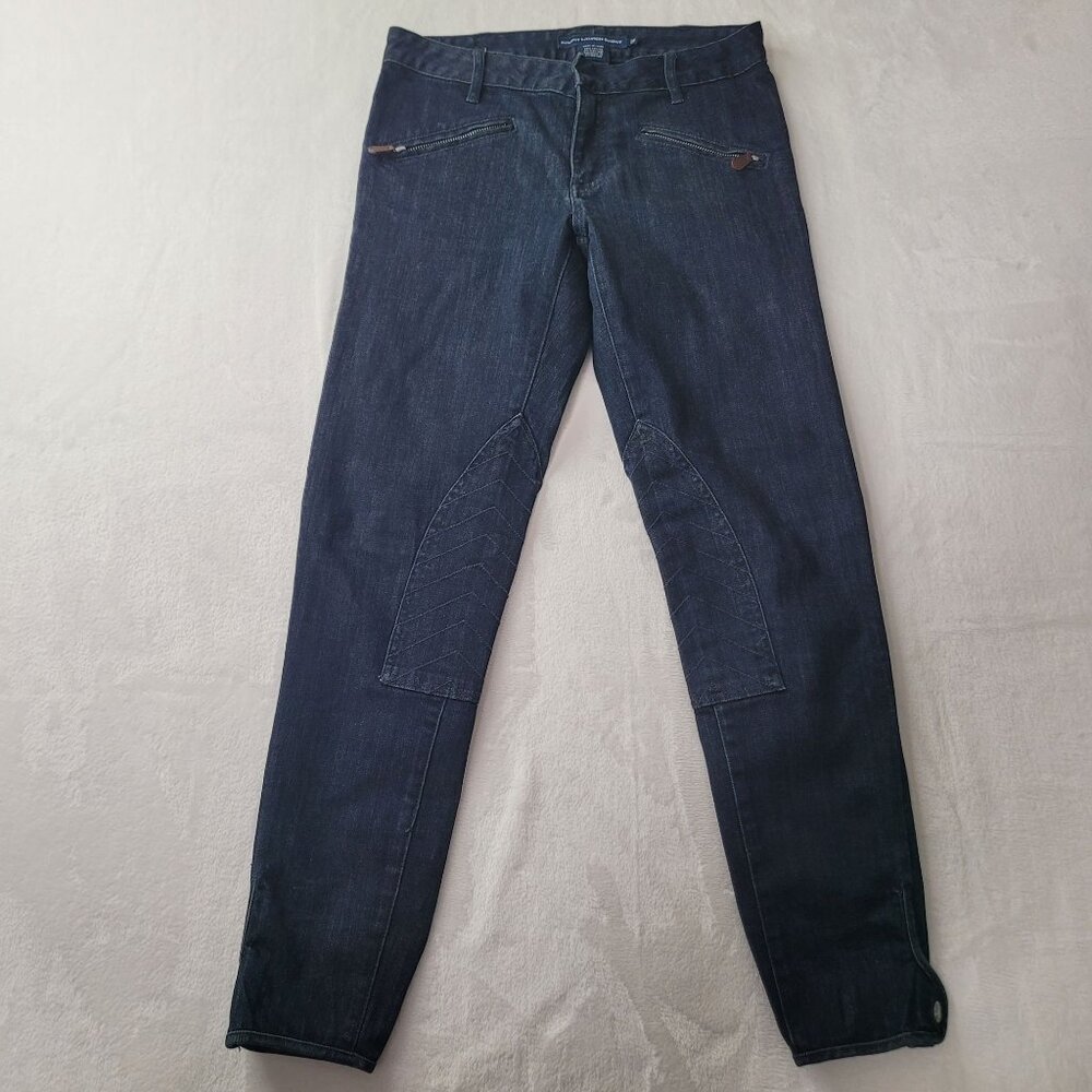 Ralph Lauren Sport Jodhpur Women's Equestrian Dark Wash Denim Jeans Size 26